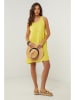 Le Monde du Lin Lniana sukienka w kolorze żółtym