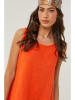 Le Monde du Lin Lniana sukienka w kolorze pomarańczowym