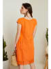 Le Monde du Lin Leinen-Kleid in Orange