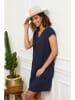 Le Monde du Lin Leinen-Kleid in Dunkelblau