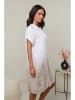 Le Monde du Lin Leinen-Kleid in Weiß/ Beige