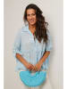 Le Monde du Lin Bluse in Hellblau