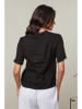 Le Monde du Lin Lniana bluzka w kolorze czarnym
