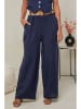 Le Monde du Lin Linnen broek donkerblauw