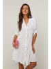 Le Monde du Lin Lniana sukienka w kolorze białym