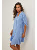 Le Monde du Lin Lniana sukienka w kolorze błękitnym