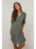 Le Monde du Lin Lniana sukienka w kolorze khaki