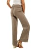 Naturelle en lin Leinen-Hose in Taupe