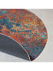 Conceptum Hypnose Baumwoll-Teppich ''Woopamuk528'' in Blau/ Rot/ Orange
