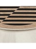 Conceptum Hypnose Baumwoll-Teppich ''Woopamuk530'' in Beige/ Schwarz