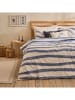 BELLA MAISON 3tlg. Satin-Bettwäscheset "Marine" in Weiß/ Blau