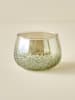 BELLA MAISON Windlicht "Shiny" in Grün - (H)8,5 x  Ø 11 cm