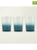 BELLA MAISON 3-delige set: glazen "Colored" blauw - 510 ml