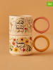 BELLA MAISON Kubki (2 szt.) "Flores" ze wzorem do kawy - 270 ml