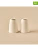 BELLA MAISON 2tlg. Set: Salz- & Pfefferstreuer "Opal" in Creme - (H)7 x Ø 5 cm