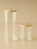 BELLA MAISON Aufbewahrungsdose mit Deckel in Transparent/ Natur - Ø 7 cm x (H)10 cm
