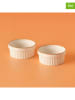 BELLA MAISON 2er-Set: Ofenformen "Vislo" in Creme - (H)5 x Ø 11 cm
