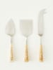 BELLA MAISON 3-delige kaasbestekset zilverkleurig/beige