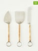 BELLA MAISON 3tlg. Käse-Besteck in Silber/ Beige