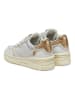 Pepe Jeans FOOTWEAR Leder-Sneakers "Chester Distress" in Weiß/ Gold