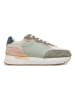 Pepe Jeans FOOTWEAR Skórzane sneakersy "Rusper" w kolorze kremowo-zielonym