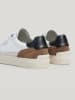 Pepe Jeans FOOTWEAR Leren sneakers "Camden" wit/bruin
