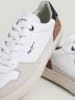 Pepe Jeans FOOTWEAR Leren sneakers "Camden" wit/bruin