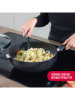 Brandt 2tlg. Set: Wok in Schwarz - Ø 28 cm