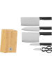 WMF 6tlg. Messerblock-Set ''Kineo'' in Beige/ Schwarz