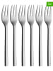 WMF 6er-Set: Edelstahl-Kuchengabeln ''Nuova 233'' - (L)16 cm