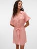 Vero Moda Blusenkleid in Rot/ Weiß