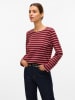 Vero Moda Longsleeve in Rot/ Beige