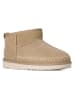 UGG Skórzane botki "Classic Ultra Mini Biarritz" w kolorze beżowym