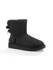 UGG Lammfell-Boots "Mini Baily Bow" in Schwarz