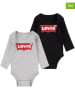 Levi's Kids 2er-Set: Bodys in Grau/ Schwarz