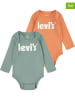 Levi's Kids 2er-Set: Bodys in Grün/ Orange