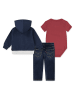 Levi's Kids 3tlg. Outfit in Rot/ Dunkelblau