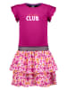 B.Nosy Kleid in Fuchsia/ Creme