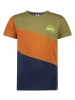 B.Nosy Shirt in Dunkelblau/ Khaki/ Orange
