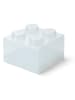 LEGO Pojemnik "Brick 4" w kolorze białym - 25 x 18 x 25 cm