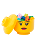 LEGO 4-delige set: opbergboxen "Head Mini" geel