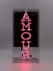 LOCOMOCEAN LED-Leuchtbox ''Amour'' in Pink - (B)19 x (H)38 x (T)10,5 cm