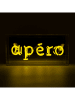 LOCOMOCEAN Led-lichtbox ''Apéro'' geel - (B)38 x (H)19 x (D)10,5 cm