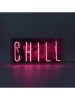LOCOMOCEAN Led-lichtbox ''Chill'' roze - (B)38 x (H)19 x (D)10,5 cm