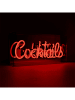 LOCOMOCEAN Led-lichtbox ''Cocktails'' rood - (B)38 x (H)19 x (D)10,5 cm