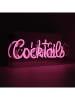 LOCOMOCEAN Lampa LED "Cocktails" w kolorze różowym - 38 x 19 x 10,5 cm