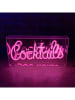LOCOMOCEAN Lampa LED "Cocktails" w kolorze różowym - 38 x 19 x 10,5 cm