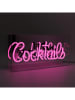LOCOMOCEAN Lampa LED "Cocktails" w kolorze różowym - 38 x 19 x 10,5 cm