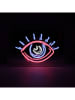 LOCOMOCEAN Led-lichtbox ''Eye'' blauw/roze - (B)38 x (H)19 x (D)10,5 cm