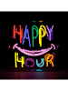 LOCOMOCEAN Led-lichtbox ''Happy Hour'' meerkleurig - (B)25 x (H)25 x (D)10,5 cm